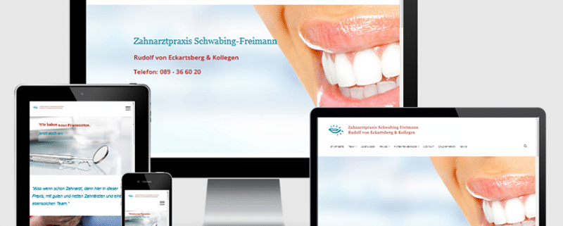 eck-zahn Webseite für Zahnarztpraxis