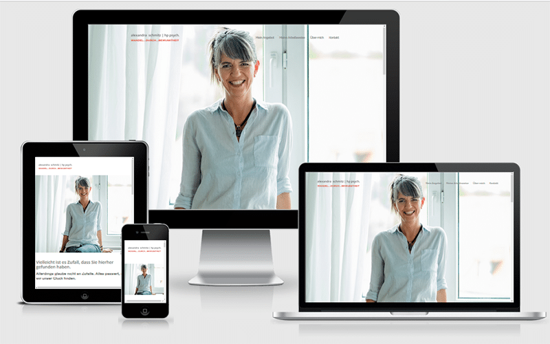 Webseite für Alexandra Schmitz