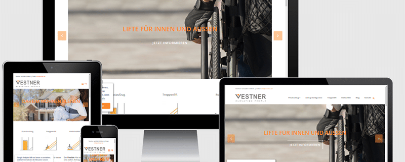 Webseite für den VESTNER Privataufzug