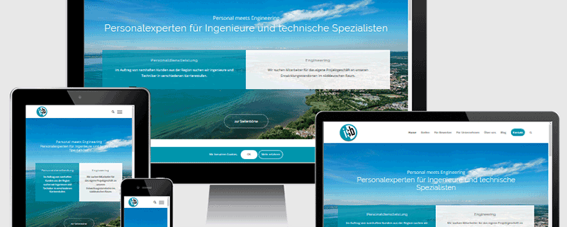 Webseite für die isb GmbH Friedrichshafen