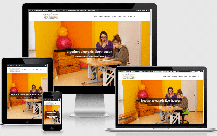 Webseite für Ergotherapiepraxis